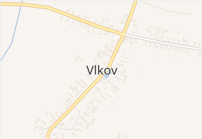 Vlkov v obci Vlkov - mapa části obce