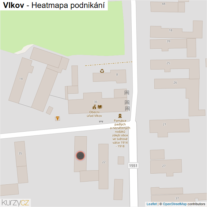 Mapa Vlkov - Firmy v obci.