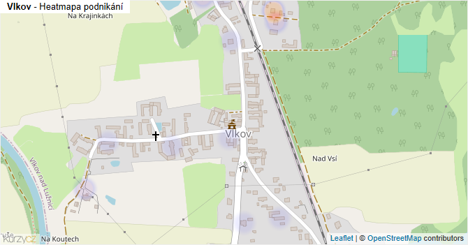 Vlkov - mapa podnikání