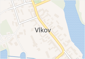Vlkov v obci Vlkov - mapa části obce
