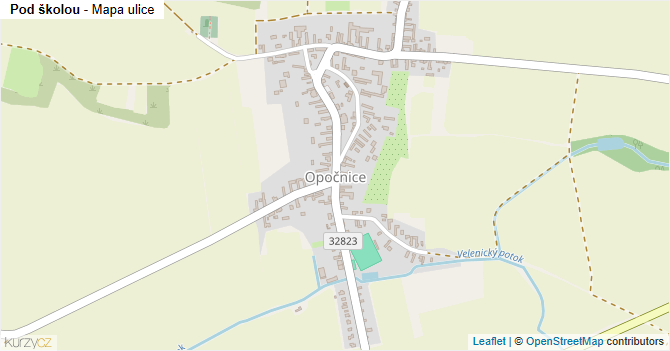 Pod školou - mapa ulice
