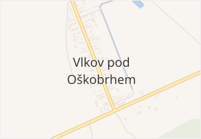 Vlkov pod Oškobrhem v obci Vlkov pod Oškobrhem - mapa části obce