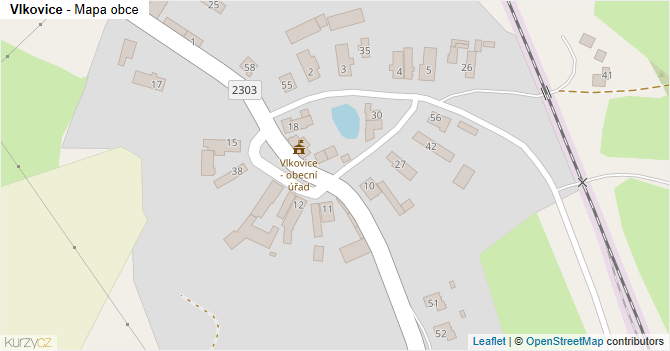 Vlkovice - mapa obce