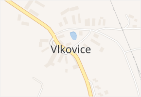 Vlkovice v obci Vlkovice - mapa části obce