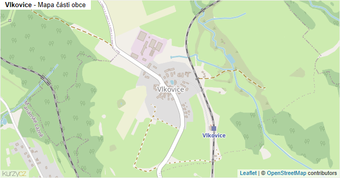 Vlkovice - mapa části obce