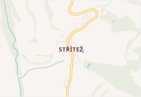 Střítež v obci Vlksice - mapa části obce