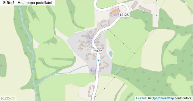 Střítež - mapa podnikání