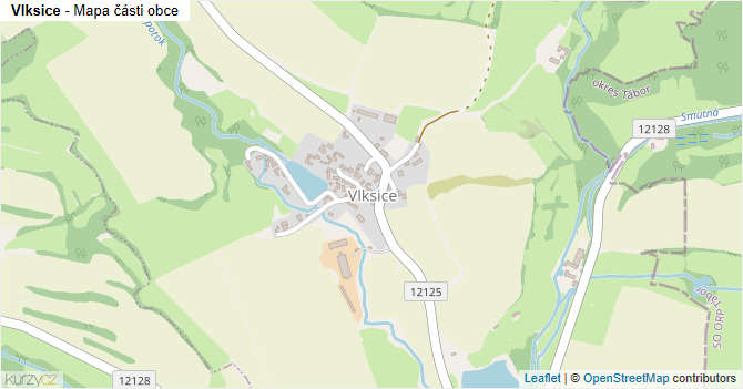 Vlksice - mapa části obce