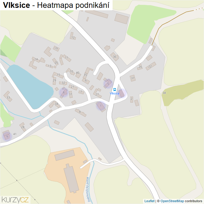 Mapa Vlksice - Firmy v části obce.