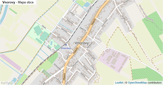 Vnorovy - mapa obce