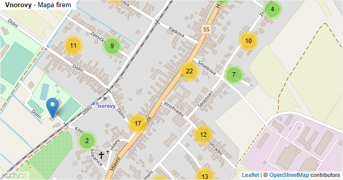 Vnorovy - mapa firem