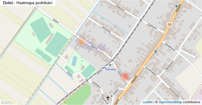 Dolní - mapa podnikání