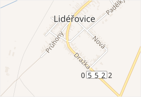 Dražka v obci Vnorovy - mapa ulice