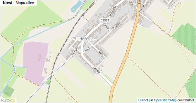 Nová - mapa ulice