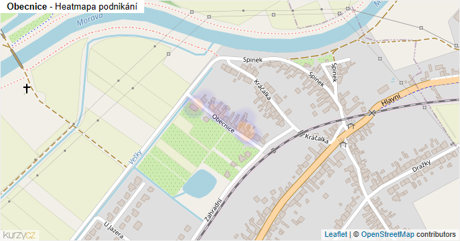 Obecnice - mapa podnikání