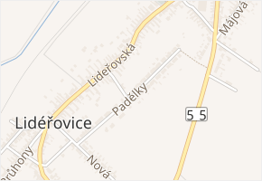 Padělky v obci Vnorovy - mapa ulice