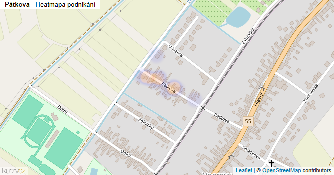 Pátkova - mapa podnikání