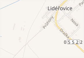 Průhony v obci Vnorovy - mapa ulice