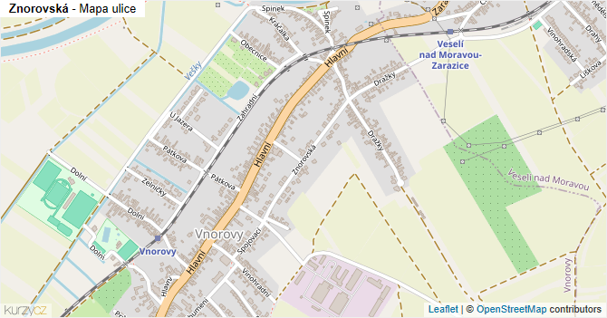 Znorovská - mapa ulice