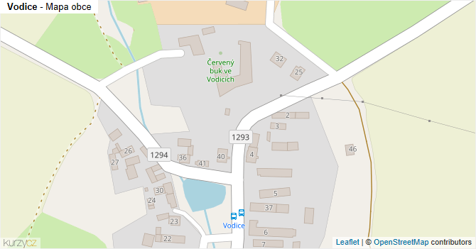 Vodice - mapa obce