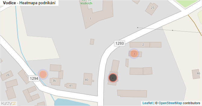 Vodice - mapa podnikání