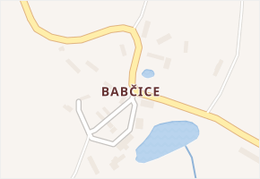 Babčice v obci Vodice - mapa části obce