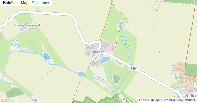Babčice - mapa části obce