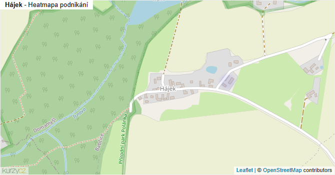Hájek - mapa podnikání