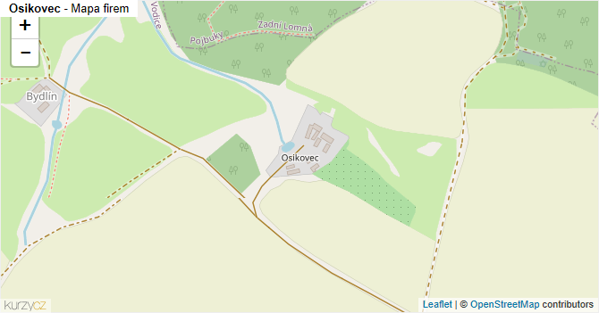Osikovec - mapa firem