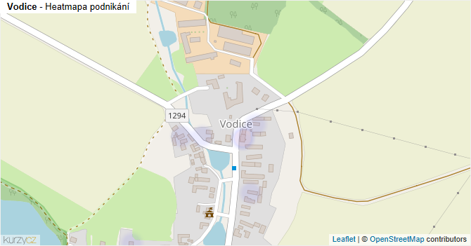 Vodice - mapa podnikání