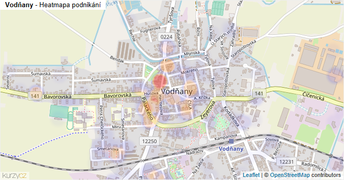 Vodňany - mapa podnikání