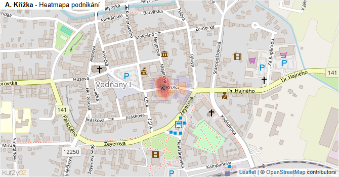 A. Křížka - mapa podnikání