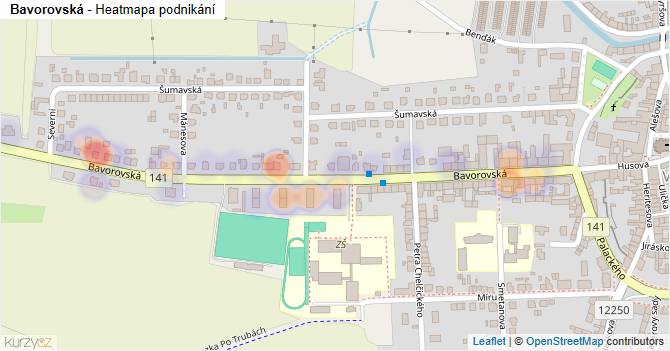 Bavorovská - mapa podnikání