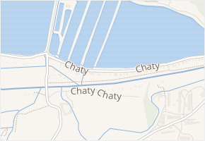 Chaty v obci Vodňany - mapa ulice