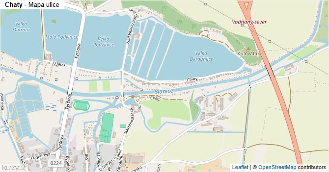 Chaty - mapa ulice