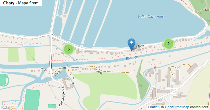 Chaty - mapa firem
