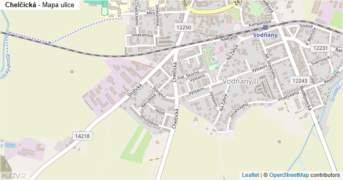 Chelčická - mapa ulice