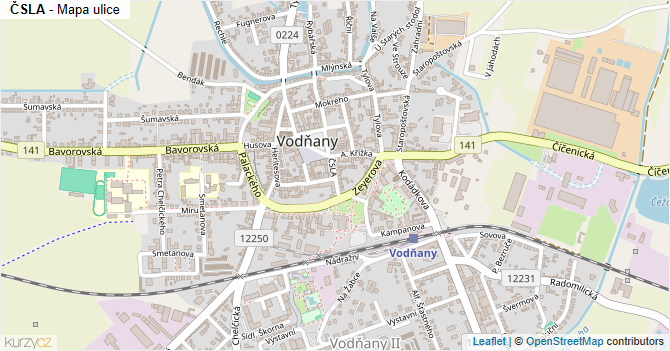ČSLA - mapa ulice
