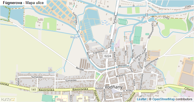 Fügnerova - mapa ulice