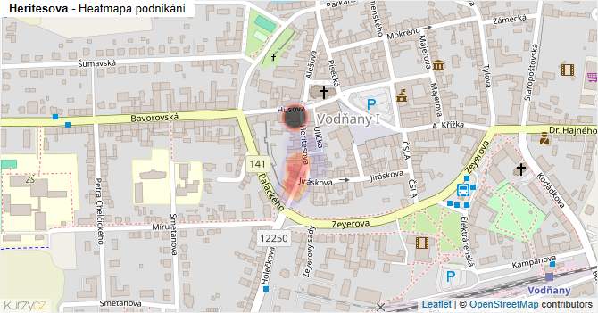 Heritesova - mapa podnikání