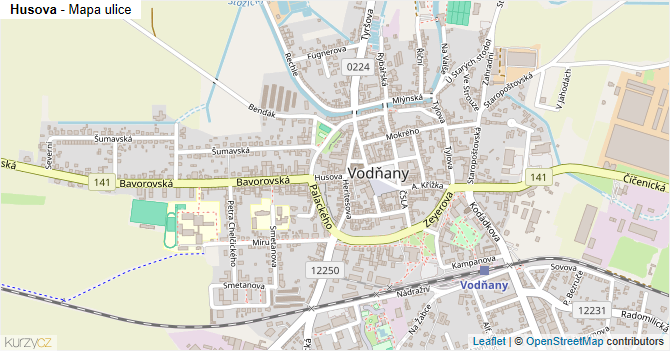 Husova - mapa ulice