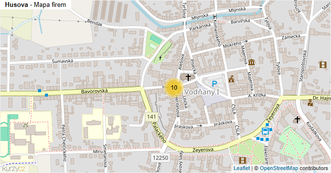 Husova - mapa firem