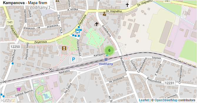 Kampanova - mapa firem