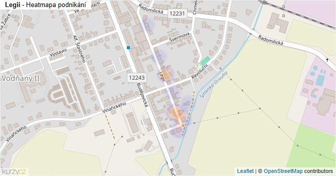 Legií - mapa podnikání