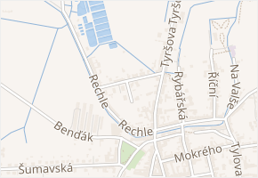 Lesní v obci Vodňany - mapa ulice