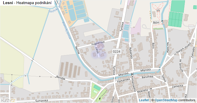 Lesní - mapa podnikání