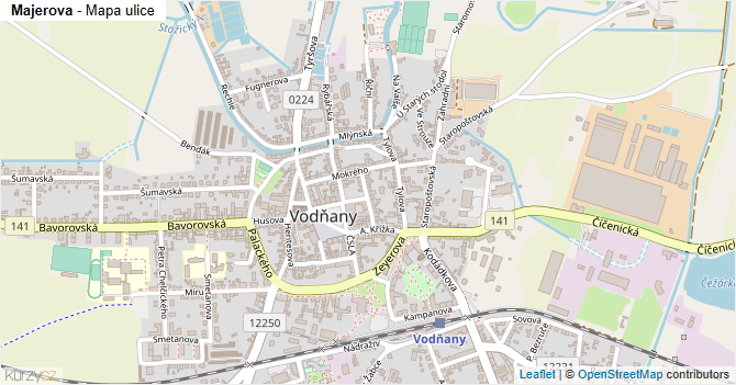 Majerova - mapa ulice