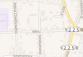 Míru v obci Vodňany - mapa ulice