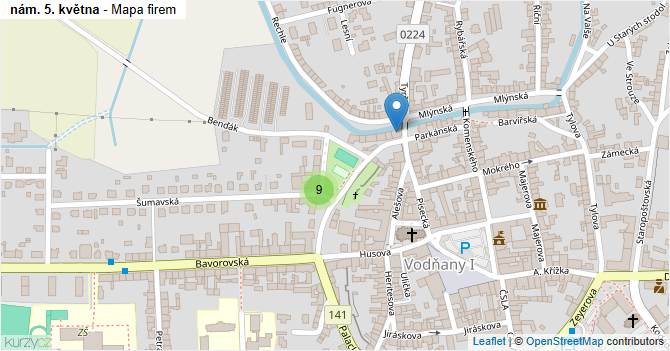 nám. 5. května - mapa firem