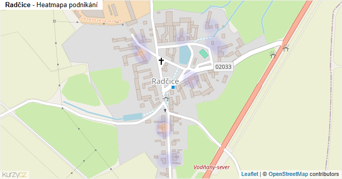 Radčice - mapa podnikání